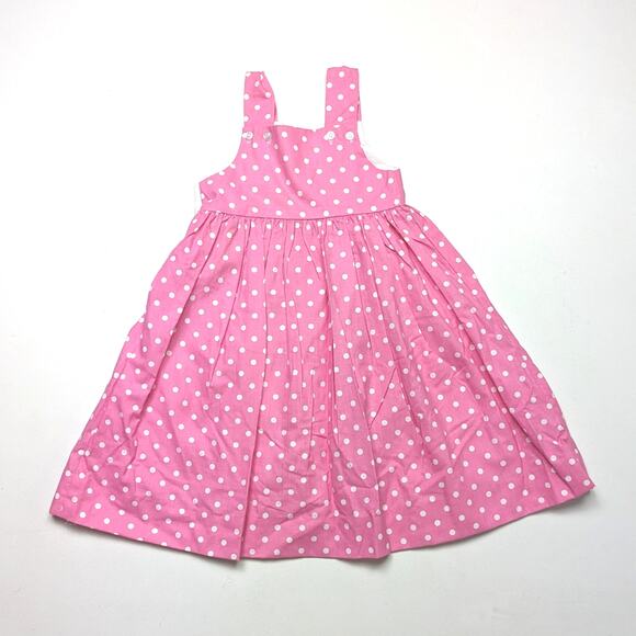 Vintage The Bailey Boys Dress Girls Size 4T Pink Polka Dot Beach Sundress - Picture 4 of 7
